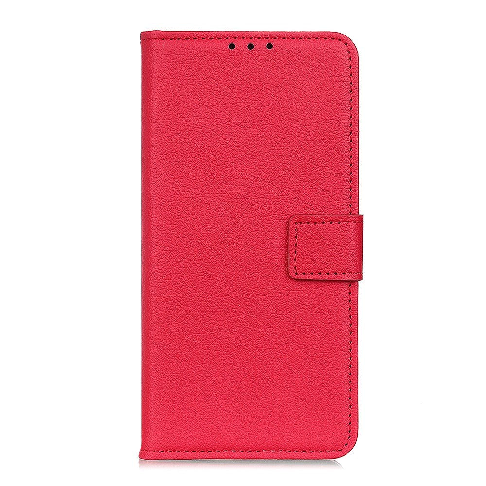 Samsung Galaxy Note 20 Litchi Leather Wallet Case - Red