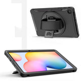 Samsung Galaxy Tab S6 Lite Tough Case w. Hand Holder & Pen Holder - Black