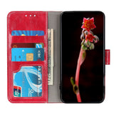 Samsung Galaxy S20 FE / S20 FE (5G) Shiny Neutral Leather Wallet Case - Red