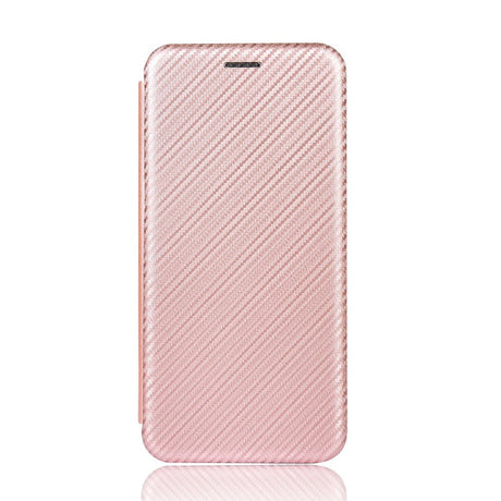 Samsung Galaxy S20 FE / FE (5G) Carbon Texture Wallet Case & Kickstand - Rose Gold