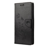 Samsung Galaxy S20 FE / S20 FE (5G) Leather Wallet Case - Flowers Imprint - Black