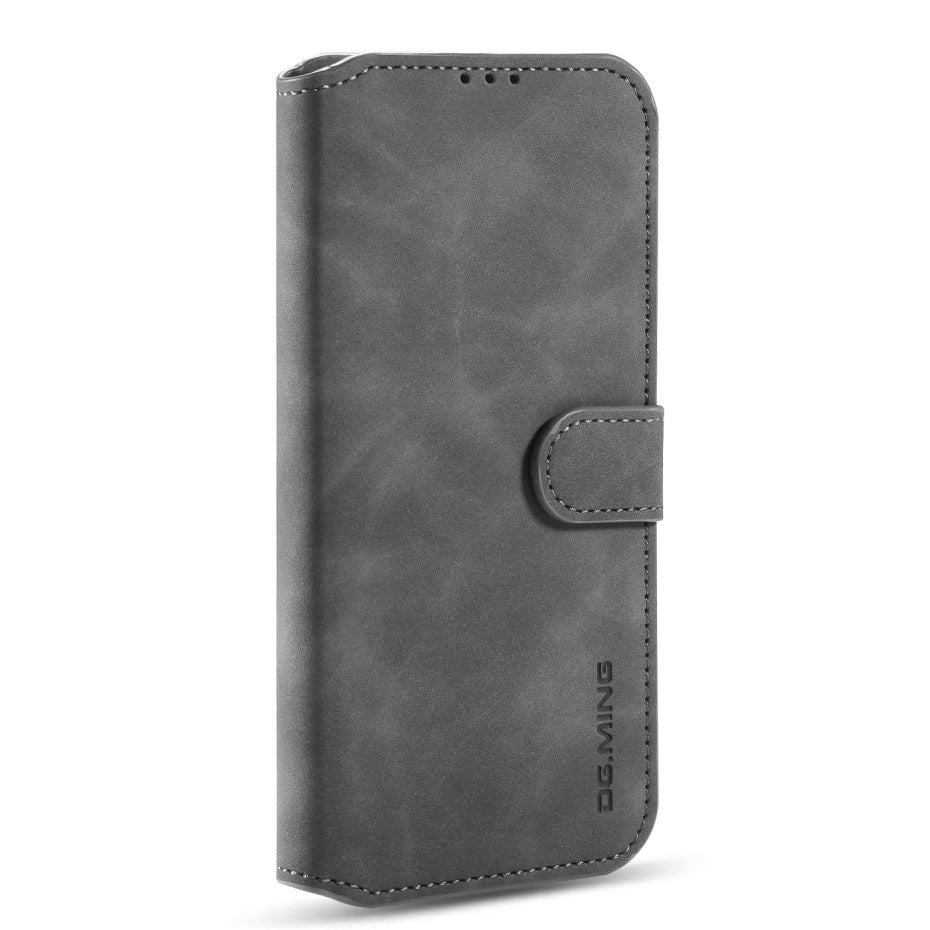 Samsung Galaxy A42 5G DG.MING Retro Leather Wallet Case - Grey