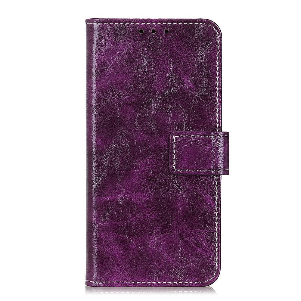 Samsung Galaxy S21 Neutral Leather Wallet Case - Purple