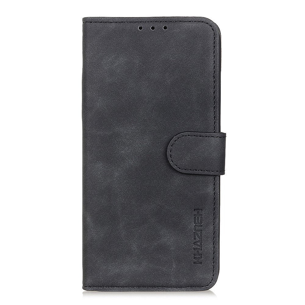 Samsung Galaxy S21 Ultra KHAZNEH Retro Leather Wallet Case - Black