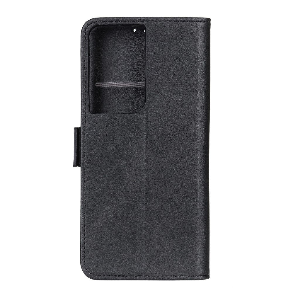 EIDERWOOD Samsung Galaxy S21 Ultra Faux Leather Flip Case with Wallet and Stand Function - Black