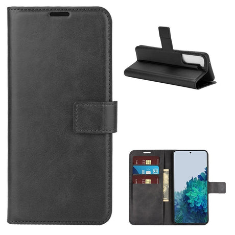 Samsung Galaxy S21 Leather Wallet Case - Black