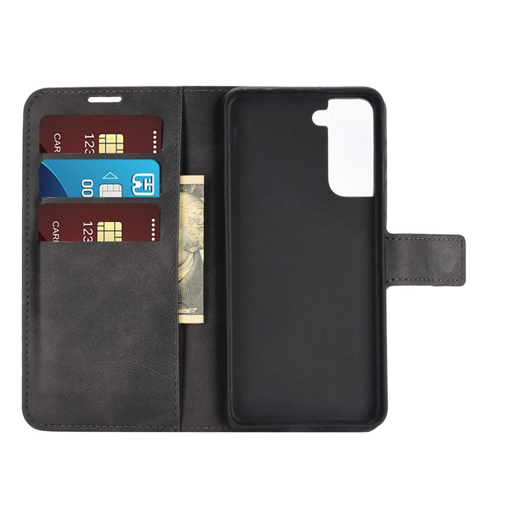 Samsung Galaxy S21 Leather Wallet Case - Black