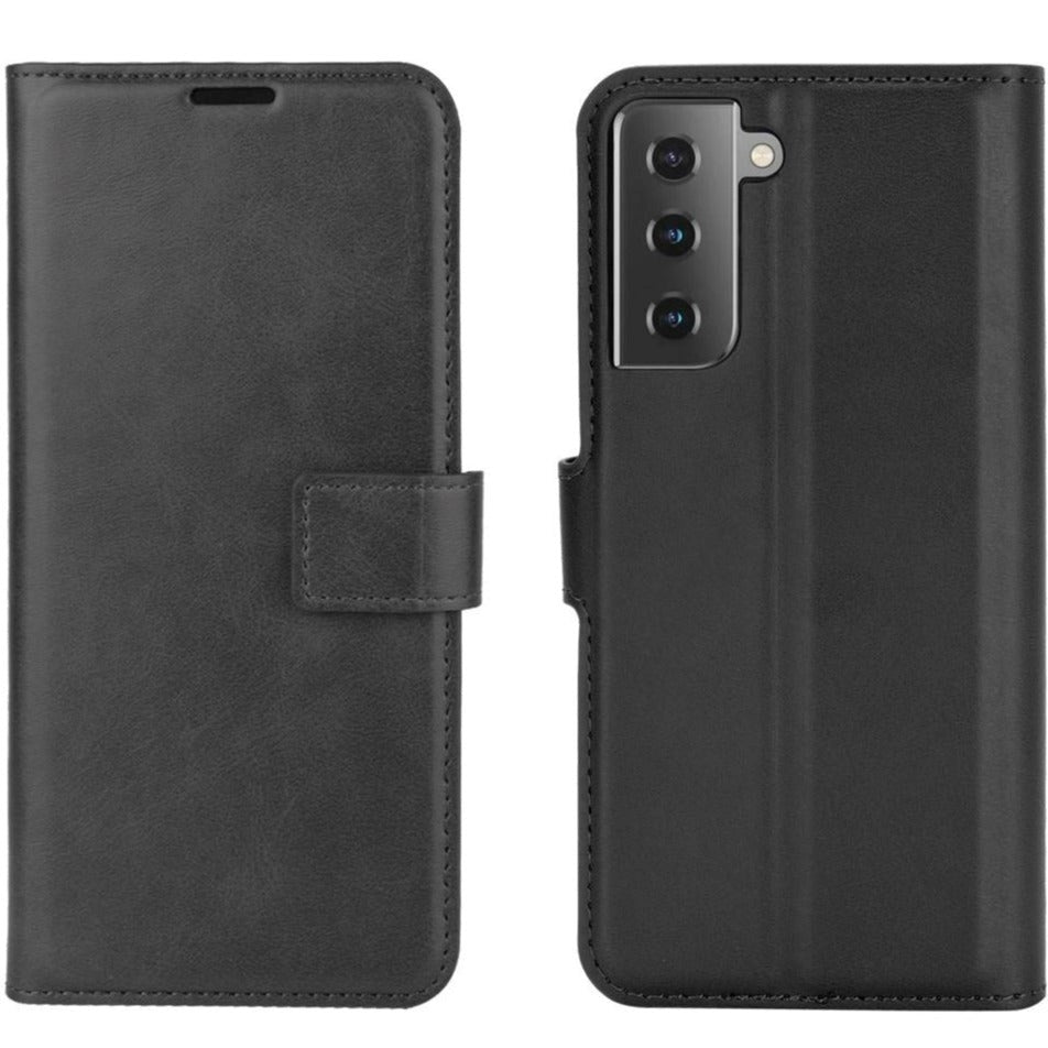 Samsung Galaxy S21 Leather Wallet Case - Black