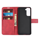 Samsung Galaxy S21 Leather Wallet Case - Red