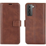 Samsung Galaxy S21 Leather Wallet Case - Brown