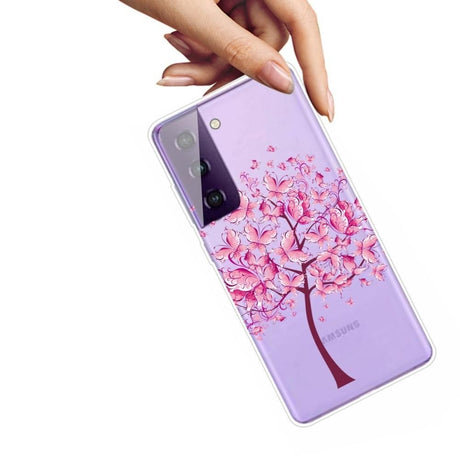 Samsung Galaxy S21+ (Plus) Transparent Flexible Plastic Case - Butterfly Tree