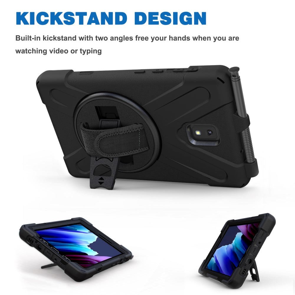 Samsung Galaxy Tab Active 3 8" Tough Case w. Handholder & Kickstand - Black