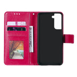 Samsung Galaxy S21+ (Plus) Leather Wallet Case - Mandala Imprint - Rose