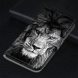 Samsung Galaxy S21 Leather Wallet Case - Lion