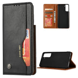 Samsung Galaxy S21+ (Plus) Leather Case w. External Card Holder - Black