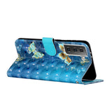 Samsung Galaxy S21+ (Plus) Shiny Leather Wallet Case - Butterfly