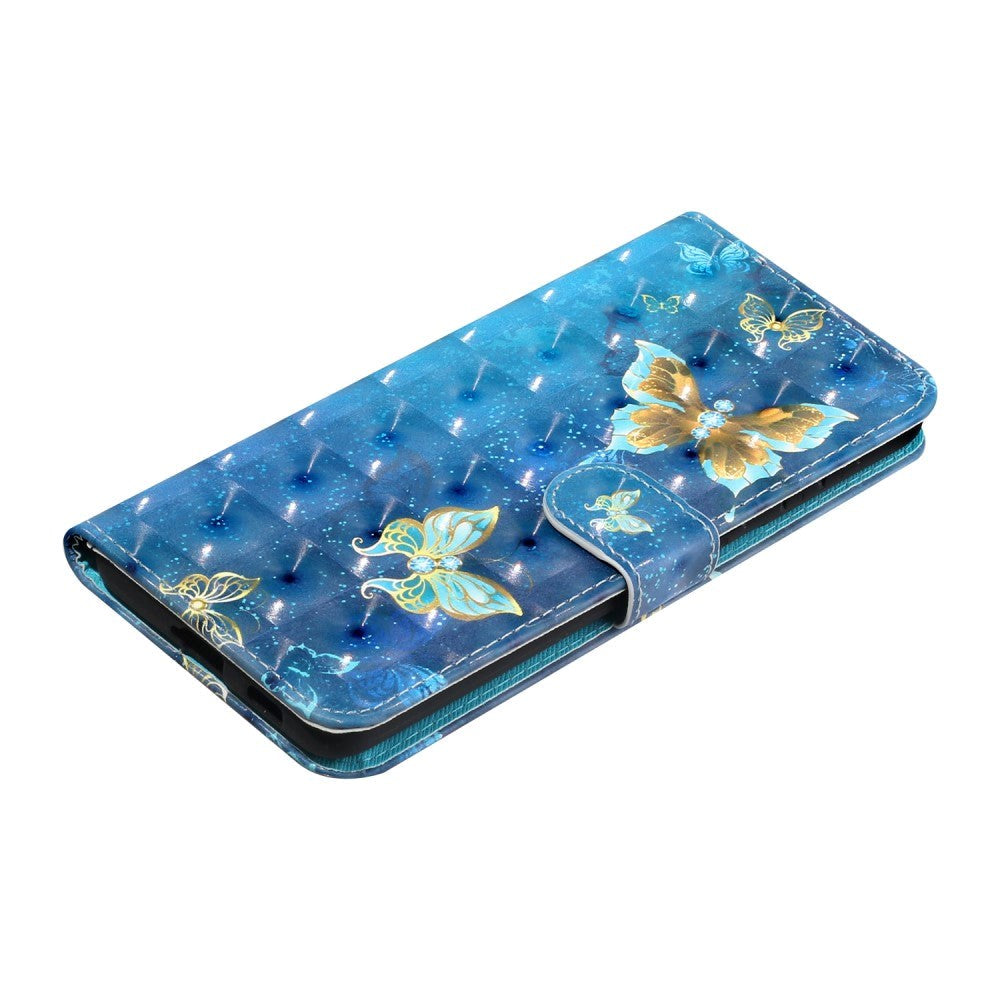 Samsung Galaxy S21+ (Plus) Shiny Leather Wallet Case - Butterfly