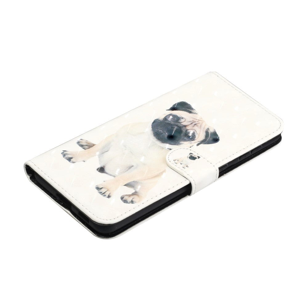 Samsung Galaxy S21+ (Plus) Shiny Leather Wallet Case - Pug