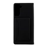 Samsung Galaxy S21+ (Plus) Neutral Leather Case w. Card Holder and Kickstand - Black