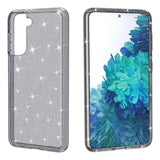 Samsung Galaxy S21 Hybrid Glitter Case Transparent - Black