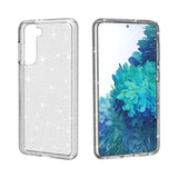 Samsung Galaxy S21 Hybrid Glitter Case Transparent - Grey