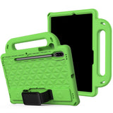 Samsung Galaxy Tab S7 Tough Case w. Pencil Holder, Strap & Shoulder Strap - Green