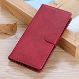 Samsung Galaxy A02s Sleek Leather Wallet Case - Red