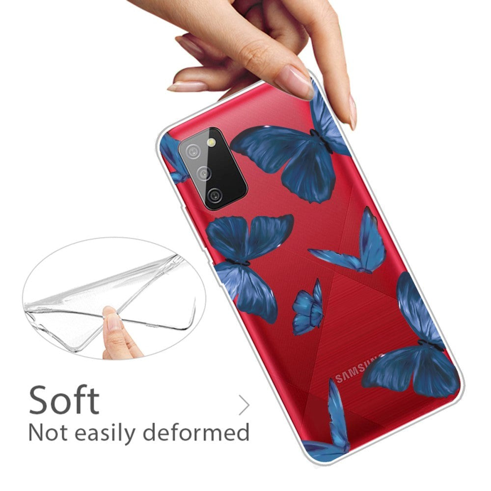 Samsung Galaxy A02s Flexible Plastic Case - Butterflies Print