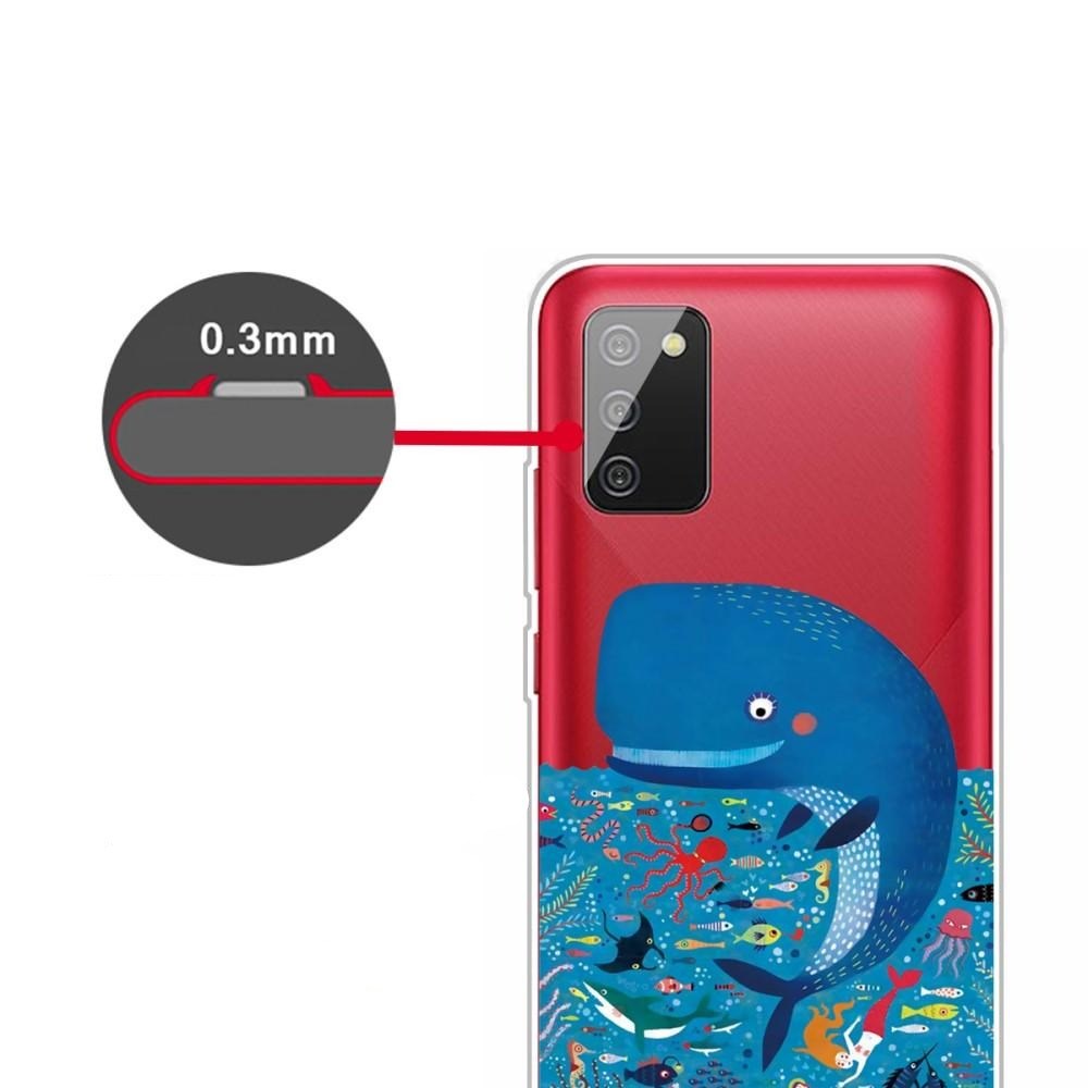 Samsung Galaxy A02s Flexible Plastic Case - Whale Print