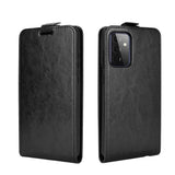 Samsung Galaxy A72 (4G / 5G) Vertical Flip Leather Case w. Card Holder - Black