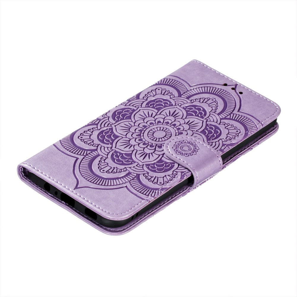 Samsung Galaxy A32 (5G) Leather Wallet Case - Mandala Pattern - Purple