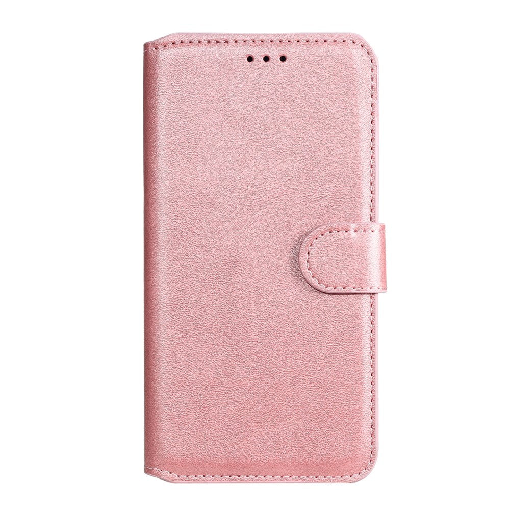 Samsung Galaxy A52S (5G) / A52 (4G / 5G) Sleek Leather Flip Case w. Card Holder & Stand Function - Rose Gold