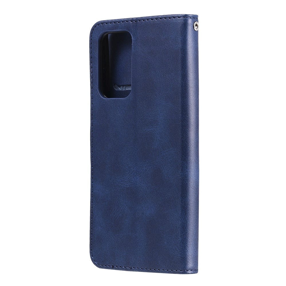 Samsung Galaxy A52s (5G) / A52 (4G / 5G) Leather Case w. Zipper pocket - Blue