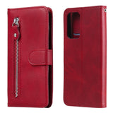 Samsung Galaxy A52s (5G) / A52 (4G / 5G) Leather Case w. Zip pocket - Red