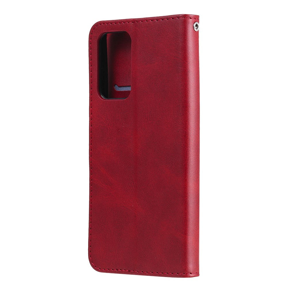 Samsung Galaxy A52s (5G) / A52 (4G / 5G) Leather Case w. Zip pocket - Red