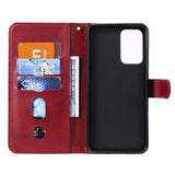 Samsung Galaxy A52s (5G) / A52 (4G / 5G) Leather Case w. Zip pocket - Red