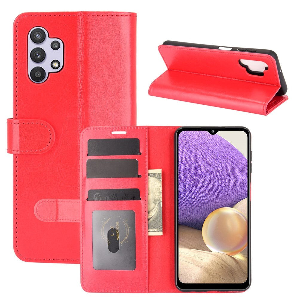 Samsung Galaxy A32 (5G) Neutral Leather Wallet Case Red