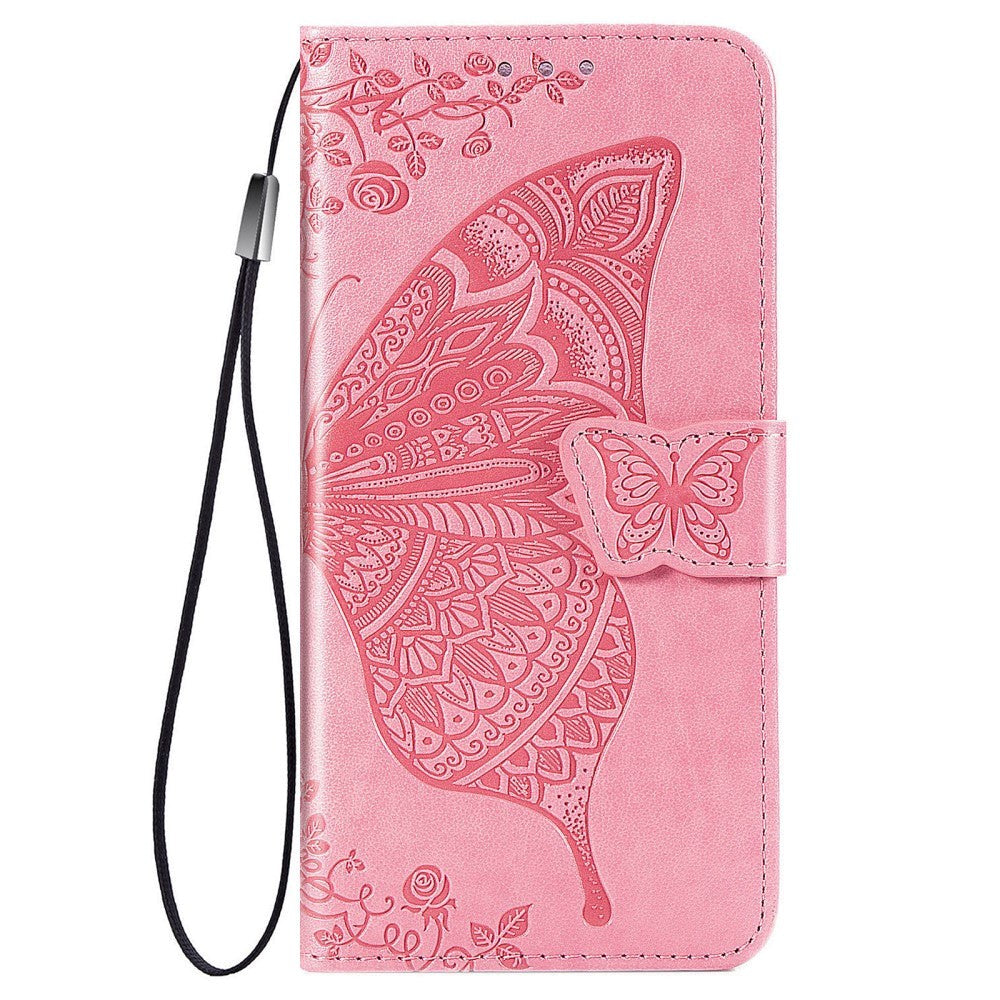 Samsung Galaxy A52s (5G) / A52 (4G / 5G) Leather Wallet Case Butterfly - Pink