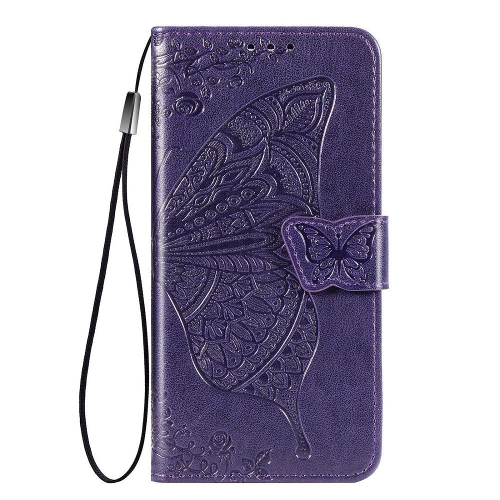 Samsung Galaxy A52s (5G) / A52 (4G / 5G) Leather Wallet Case Butterfly - Purple