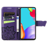 Samsung Galaxy A52s (5G) / A52 (4G / 5G) Leather Wallet Case Butterfly - Purple