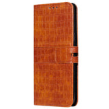 Samsung Galaxy A72 (4G / 5G) Crocodile Leather Wallet Case - Brown