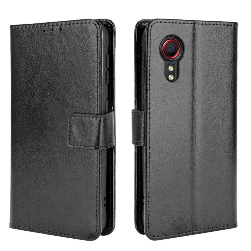 Samsung Galaxy XCover 5 Neutral Leather Wallet Case - Black