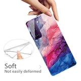 Samsung Galaxy S21 FE (5G) Flexible Plastic Case - Pink / Blue Marble