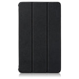 Samsung Galaxy Tab A7 Lite Tri-Fold Leather Case - Black