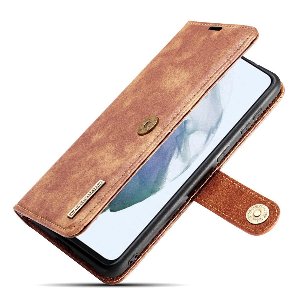 Samsung Galaxy S21 FE (5G) DG.MING Retro Leather Magnet Wallet Case - 2 in 1 - Brown