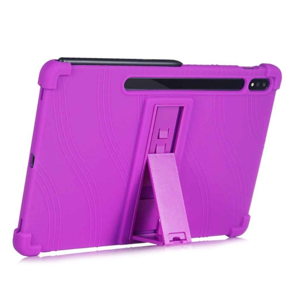 Samsung Galaxy Tab S7 Plus 12.4" Silicone Case w. Kickstand - Purple