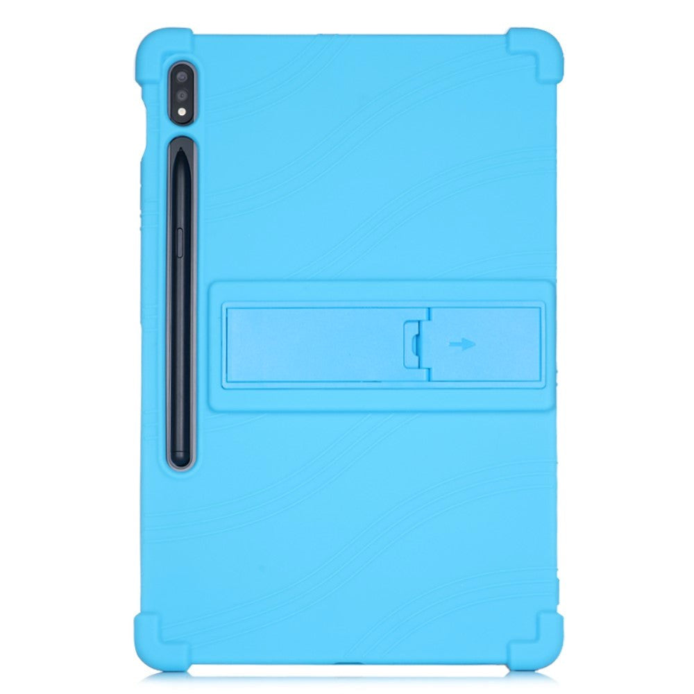 Samsung Galaxy Tab S7 Plus 12.4" Silicone Case w. Kickstand - Blue