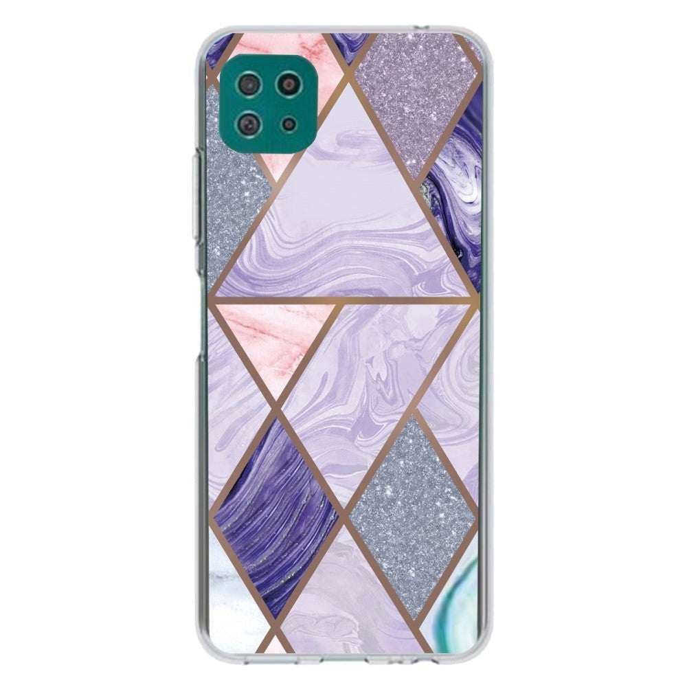 Samsung Galaxy A22 (5G) Flexible Plastic Case - Purple Marble