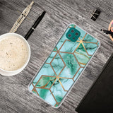 Samsung Galaxy A22 (5G) Flexible Plastic Case - Green Marble