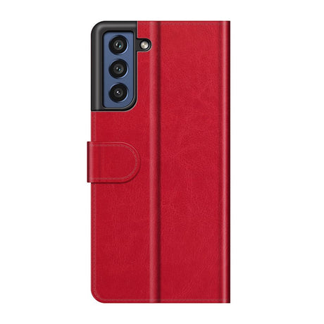 Samsung Galaxy S21 FE (5G) Neutral Leather Wallet Case - Red